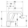Duravit Circle 3-Loch Wannenarmatur - technische Ansicht