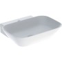 Lavabo surélevé Geberit ONE en forme de coque, 1 trou de robinet, sans trop-plein, sortie verticale