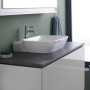 Lavabo surélevé Geberit ONE en forme de coque, 1 trou de robinet, sans trop-plein, sortie verticale - vue détaillée