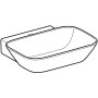 Lavabo surélevé Geberit ONE en forme de coque, 1 trou de robinet, sans trop-plein, sortie verticale