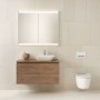 Lavabo surélevé Geberit ONE en forme de coque, 1 trou de robinet, sans trop-plein, sortie verticale - vue détaillée