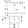 Duravit D-Neo Vasque encastrée 60 cm, avec 1 trou de robinet et trop-plein - vue détaillée