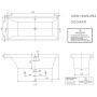 Villeroy & Boch Squaro Duo Badewanne 180 x 80 cm - technische Ansicht