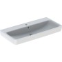 Lavabo Geberit Renova Plan 100 cm avec trou de robinet au milieu, avec trop-plein