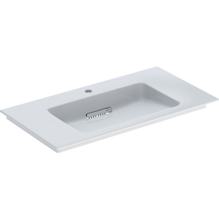 Vasque de meuble Geberit ONE 90 cm, sortie horizontale, 1 trou de robinet, sans trop-plein