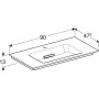 Vasque de meuble Geberit ONE 90 cm, sortie horizontale, 1 trou de robinet, sans trop-plein - vue détaillée