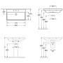 Villeroy & Boch Avento Mobile-lavabo 80 x 47 cm, con 1 foro per rubinetto, con troppopieno