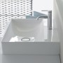 Lavabo Duravit DuraSquare brossé avec 1 trou de robinet, 60 x 47 cm - vue technique