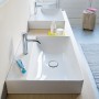 Lavabo Duravit DuraSquare brossé avec 1 trou de robinet, 60 x 47 cm - vue détaillée