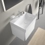 Lavabo Duravit DuraSquare brossé avec 1 trou de robinet, 60 x 47 cm - vue technique