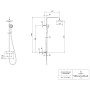 Villeroy & Boch Universal Showers Duschsystem mit drei Funktionen für Wandmontage