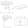 Lavabo Geberit Acanto avec plan de pose 90 x 48,2 cm - photo produit