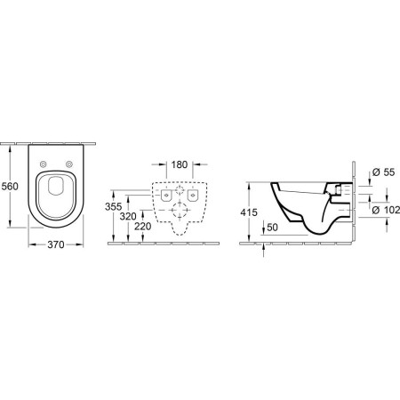 Villeroy & Boch Subway 2.0 WC suspendu à chasse d'eau murale
