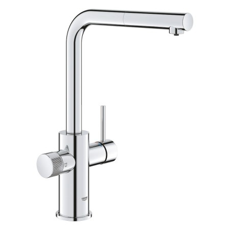 GROHE Blue Pure Minta Miscelatore monocomando per lavello con funzione di filtraggio e beccuccio Mousseur