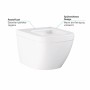 GROHE Euro Cuvette suspendue compacte en céramique pour réservoir de chasse encastré, sans bride - vue technique