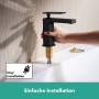 Robinet de lavabo monocommande hansgrohe Tecturis E 110 CoolStart économie d'eau+ sans vidage