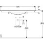 Vasque de meuble Geberit ONE 105 cm, sortie verticale, 1 trou de robinet, sans trop-plein - photo produit