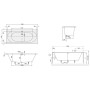 Vasca Villeroy & Boch O.novo Duo 190 x 90 cm - vista tecnica