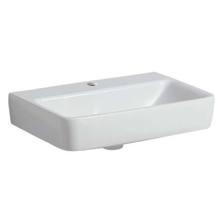 Lavabo compact Geberit Renova 55 cm avec trou de robinet, sans trop-plein
