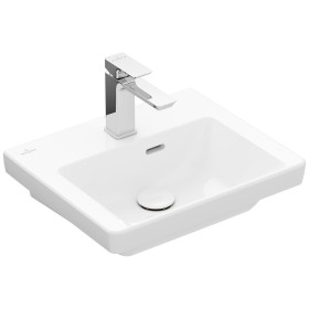 Villeroy & Boch Subway 3.0 Lavabo rectangulaire 45 cm pour montage sur meuble, avec 1 trou pour robinet, avec trop-plein