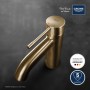 Robinet de lavabo monocommande GROHE Essence Nouveau S-Size sans bonde - vue technique