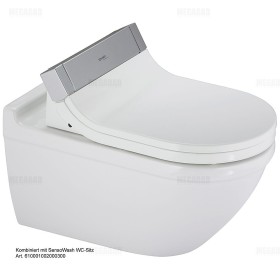Duravit Starck 3 WC sospeso per SensoWash con attacchi nascosti