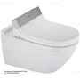 Duravit Starck 3 WC mural pour SensoWash avec raccords cachés - vue détaillée