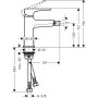 hansgrohe Metropol Einhebel-Bidetmischer mit Hebelgriff und Push-Open Ablaufgarnitur - Detailansicht