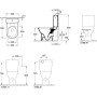 Villeroy & Boch O.novo WC a terra compatto per combinazione, senza bordo di scarico
