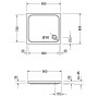 Duravit D-Code Rechteck Duschwanne 90 x 80 cm - Produktansicht