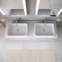 Vasque à poser Duravit Qatego carrée 60 x 40 cm, avec HygieneGlace - vue technique
