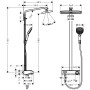 hansgrohe Raindance Select E 360 1jet ShowerTablet Showerpipe - Detailansicht
