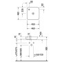 Duravit Cape Cod Aufsatzbecken, 46 cm 1 Hahnloch durchgestochen - technische Ansicht