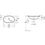 Lavabo sottopiano Villeroy & Boch O.novo, 60 cm - immagine prodotto