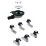 Kit di costruzione Geberit per piatto doccia Setaplano, altezza dell'acqua di ritegno 3 cm, con 6 piedi