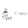 Kit di costruzione Geberit per piatto doccia Setaplano, altezza dell'acqua di ritegno 3 cm, con 6 piedi - vista dettagliata