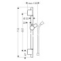hansgrohe Unica S Puro Brausenstange 65 cm - Detailansicht