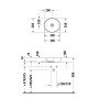 Vasque sur plan Duravit Cape Cod 40 cm, sans trou de robinet
