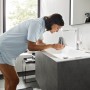 Robinet de lavabo monocommande hansgrohe Finoris 230 avec douchette extractible, 2 types de jets