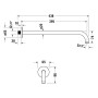 Duravit Brausearm gebogen 41 cm - Detailansicht
