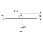 Duravit Kopfbrause 1jet 30 x 30 cm - Detailansicht