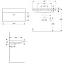 Évier Geberit Xeno² 90 cm sans trou de robinet - photo produit