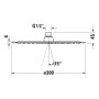 Duravit Kopfbrause 1jet Ø 30 cm - Detailansicht