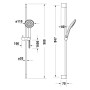 Duravit Brauseset 90 cm mit Handbrause 3jet 11 cm MinusFlow