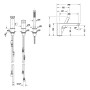 Duravit Wave 3-Loch Wannenarmatur - Detailansicht