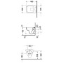 Duravit D-Code WC mural compact à chasse d'eau profonde - photo produit