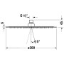 Duravit Kopfbrause 1jet Ø 30 cm - Detailansicht