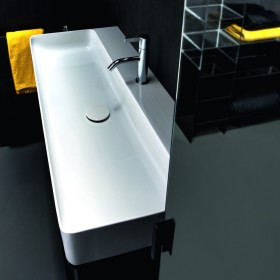 Vasque LAUFEN Val, encastrable 120 x 42 cm, avec 1 trou de robinet, avec trop-plein