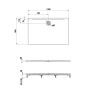 LAUFEN PRO Marbond Duschwanne 140 x 90 x 3 cm