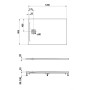 Piatto doccia LAUFEN PRO Marbond 120 x 80 x 3,3 cm